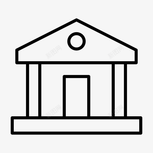 古代卫城银行svg_新图网 https://ixintu.com 古代 卫城 银行 建筑 博物馆 行政