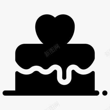 婚礼蛋糕爱情婚姻图标
