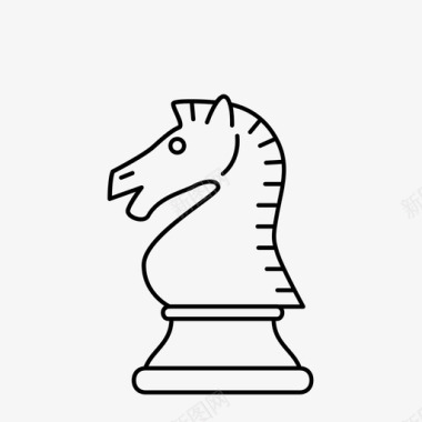 白骑士象棋棋子图标