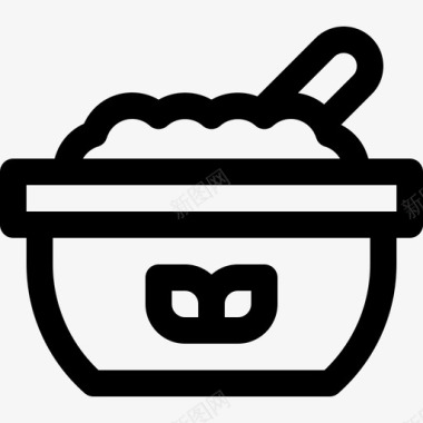 格兰诺拉麦片碗饮食图标