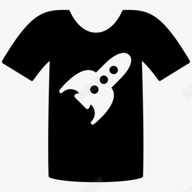 火箭衫太空T恤图标