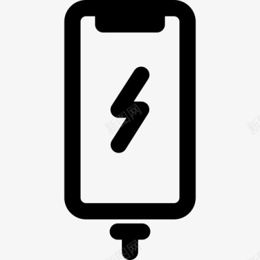 移动电话充电能源图标
