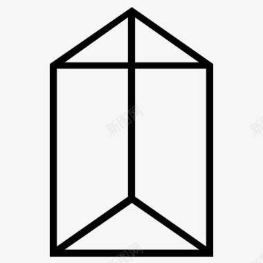 三棱柱几何学数学图标