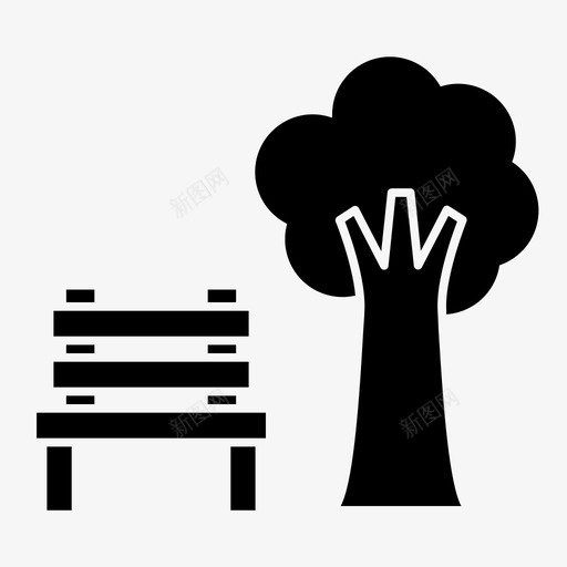 长凳和树木农业花园svg_新图网 https://ixintu.com 长凳 树木 农业 花园 园艺