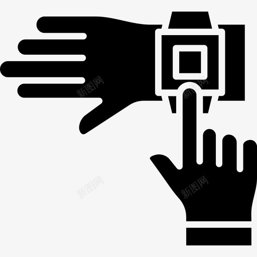 智能手表数码科技svg_新图网 https://ixintu.com 智能 手表 数码科技 未来 科技 填充