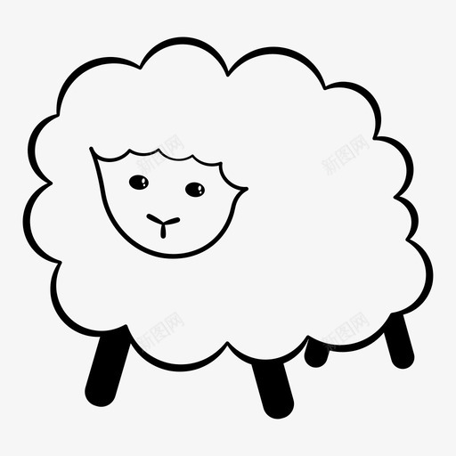 绵羊农业动物svg_新图网 https://ixintu.com 绵羊 农业 动物 牲畜 哺乳动物 羊毛 动物性