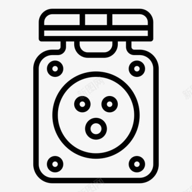 电插座野营图标