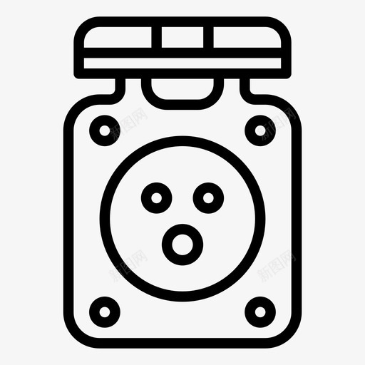 电插座野营svg_新图网 https://ixintu.com 插座 野营