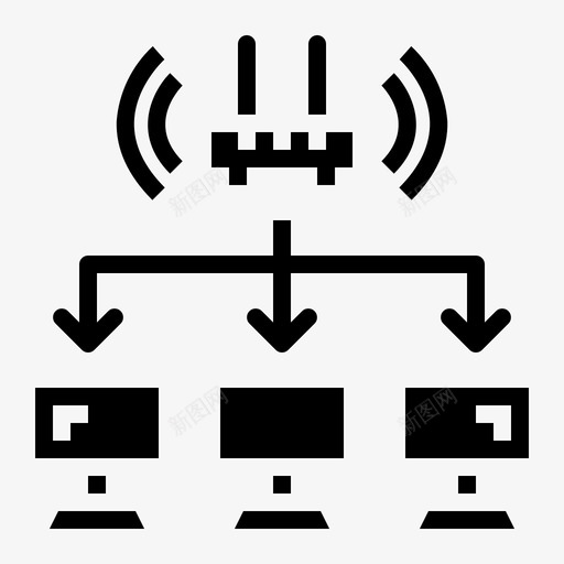 局域网计算机因特网svg_新图网 https://ixintu.com 局域网 计算机 因特网 网络 数据传输