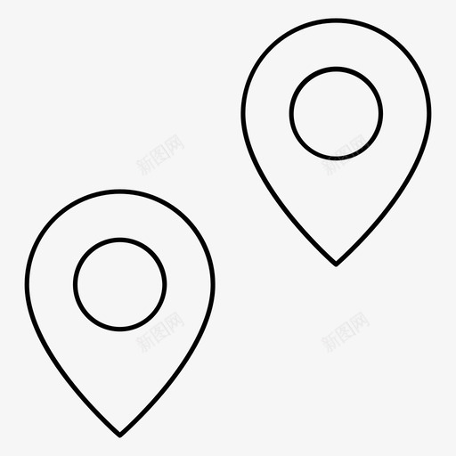 地图别针位置多个位置svg_新图网 https://ixintu.com 位置 地图 别针 多个 路线 两个