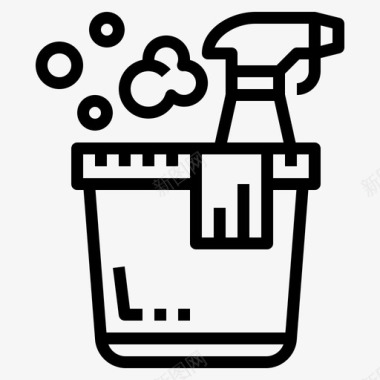 水桶清洁内务图标