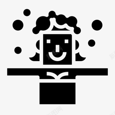 洗头人冲洗图标