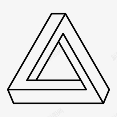 不可能的三角形物体平面图形图标