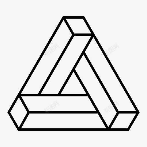 彭罗斯三角方块几何学svg_新图网 https://ixintu.com 彭罗斯 罗斯 三角 方块 几何学 不可能 图形 错觉 几何 几何形 形状