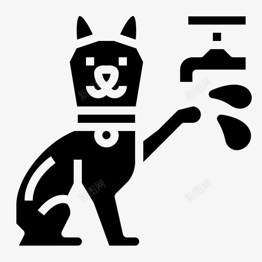 猫动物清洁svg_新图网 https://ixintu.com 洗手 动物 清洁