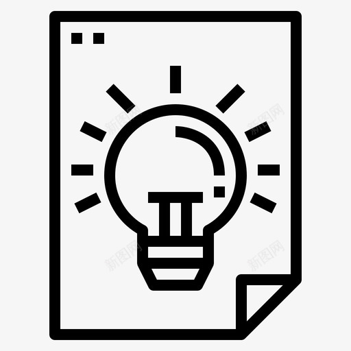 创意灯泡纸张svg_新图网 https://ixintu.com 创意 灯泡 纸张 技术 商业 图标