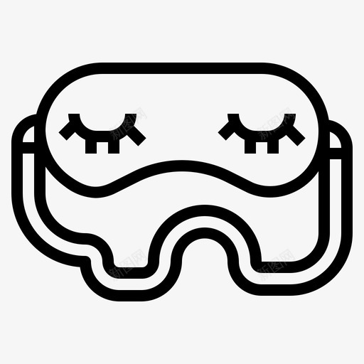 睡眠面膜眼罩保护svg_新图网 https://ixintu.com 睡眠 面膜 眼罩 保护 图标