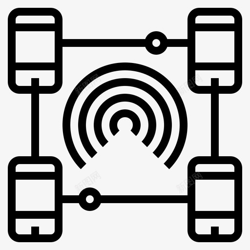 空投连接网络svg_新图网 https://ixintu.com 空投 连接 网络传输 数据传输