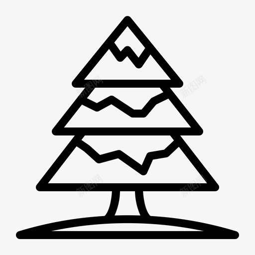 圣诞树松树冬季活动svg_新图网 https://ixintu.com 圣诞树 松树 冬季 活动