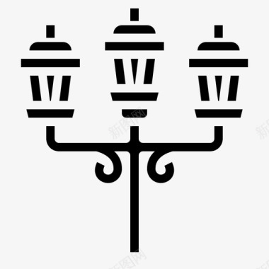 灯柱照明灯图标