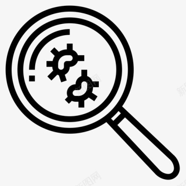 放大镜病毒病毒图标图标