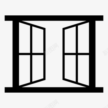 窗户建筑物框架图标