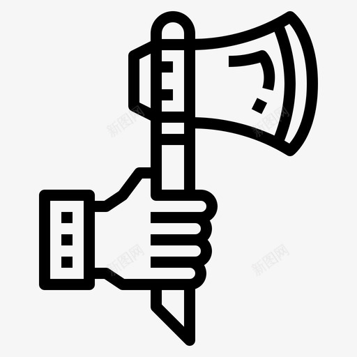 斧头手武器svg_新图网 https://ixintu.com 斧头 武器