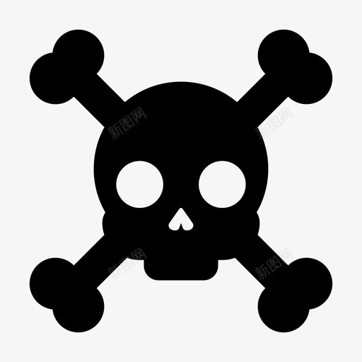 头骨骨头头盖骨svg_新图网 https://ixintu.com 头骨 骨头 头盖骨