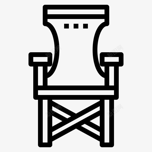 野营椅舒适家具svg_新图网 https://ixintu.com 野营 舒适 家具 钓鱼 图标