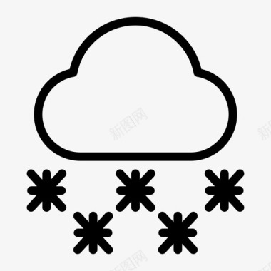降雪云天气图标