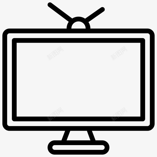 电视广播网络电视svg_新图网 https://ixintu.com 电视 广播电视 广播 网络电视 网络 通信
