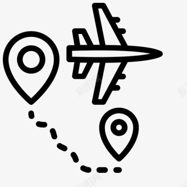 飞机跟踪地图和导航图标