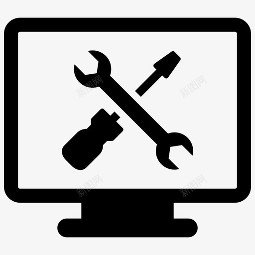 电脑维修修理维护svg_新图网 https://ixintu.com 电脑维修 修理 维护服务 网站开发 扎实