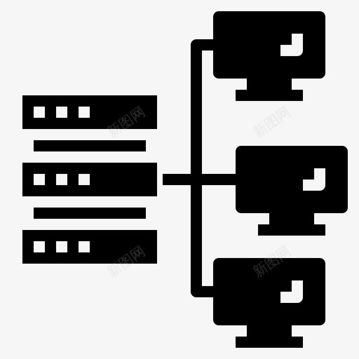 连接数据库主机svg_新图网 https://ixintu.com 连接 数据库 主机 网络 数据传输