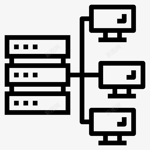 连接数据库主机svg_新图网 https://ixintu.com 连接 数据库 主机 网络 数据传输