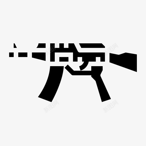 突击步枪枪武器svg_新图网 https://ixintu.com 突击 步枪 枪枪 武器 实心