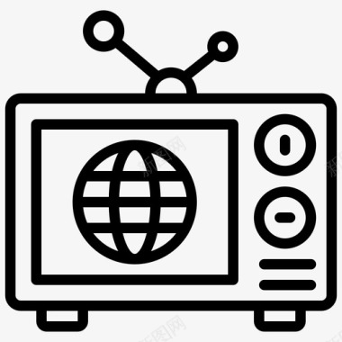 电视广播网络网络和通信图标