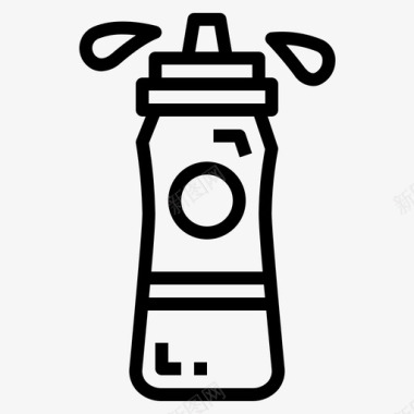 水瓶饮料补水图标