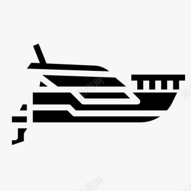 快艇轮船运输图标
