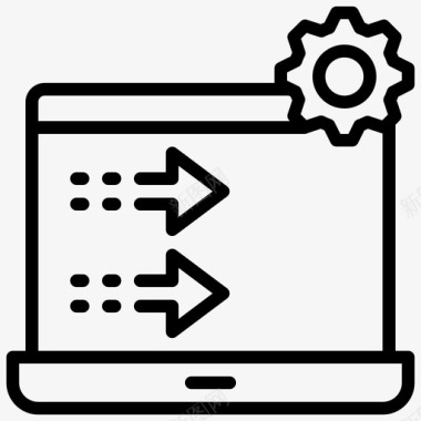 软件开发商务笔记本电脑图标