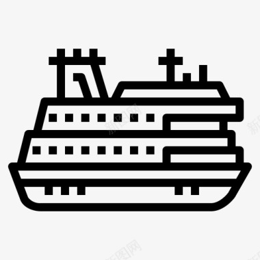 渡船轮船交通工具图标