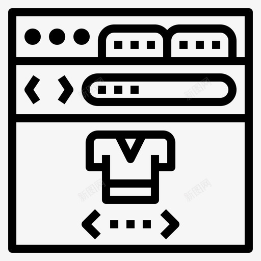 浏览器网上商店网上购物svg_新图网 https://ixintu.com 浏览器 网上商店 网上购物 用户界面