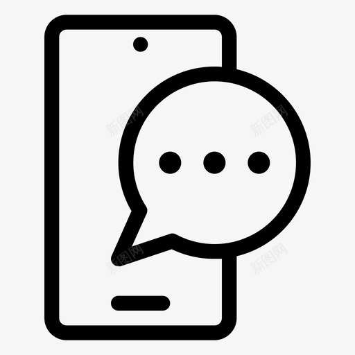 聊天智能手机对话短信svg_新图网 https://ixintu.com 聊天 智能 手机 对话 短信