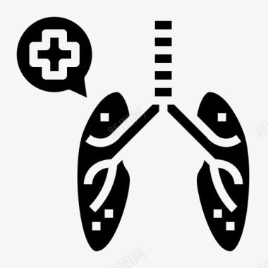 肺呼吸医疗图标