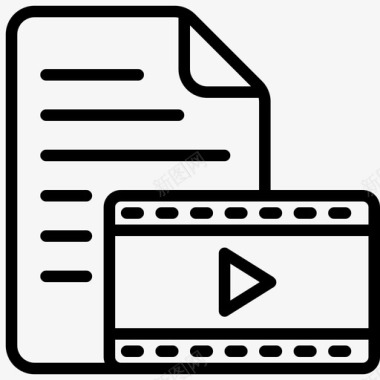 视频格式网络和通信图标