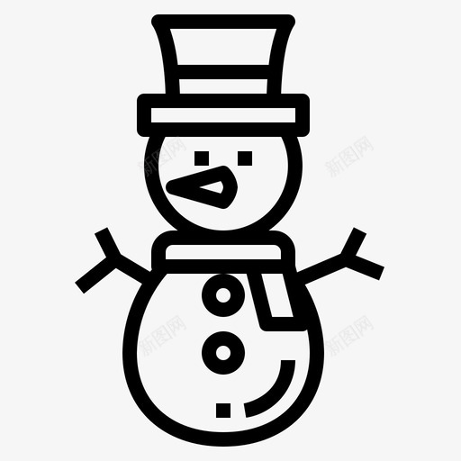 雪人圣诞节大自然svg_新图网 https://ixintu.com 雪人 圣诞节 大自然 冬天 圣诞 图标