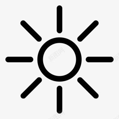 高亮度圆形太阳图标