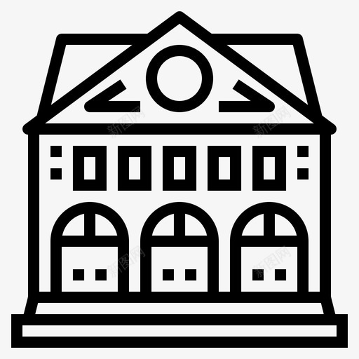 大学建筑物学院svg_新图网 https://ixintu.com 教育 大学 建筑物 学院 图标