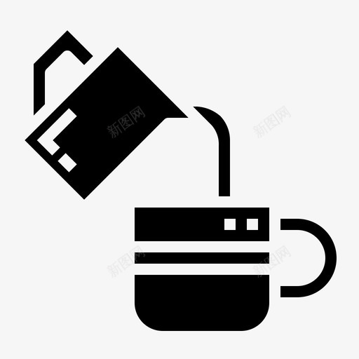 拿铁艺术咖啡杯咖啡厅svg_新图网 https://ixintu.com 拿铁 艺术 咖啡厅 咖啡杯 热饮 饮料 实心 图标
