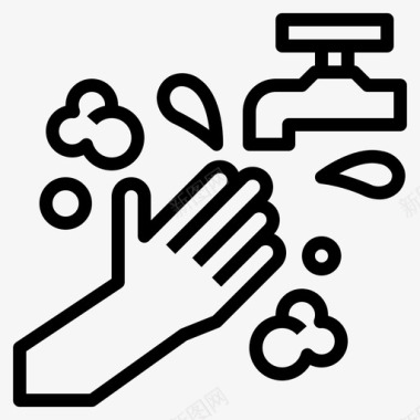洗手清洁手图标
